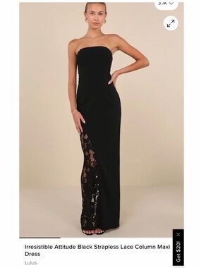 lulus black strapless dress